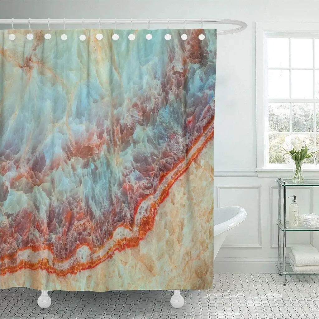 Buy Shower Curtain with Hooks Beige Architecture