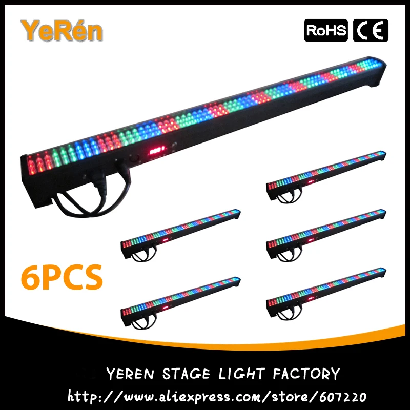 US $540.37 6PCS LED Wall Washer LED Light Bar Led Flood Light 2l6Pcs RGB Color DMX Free Shipping