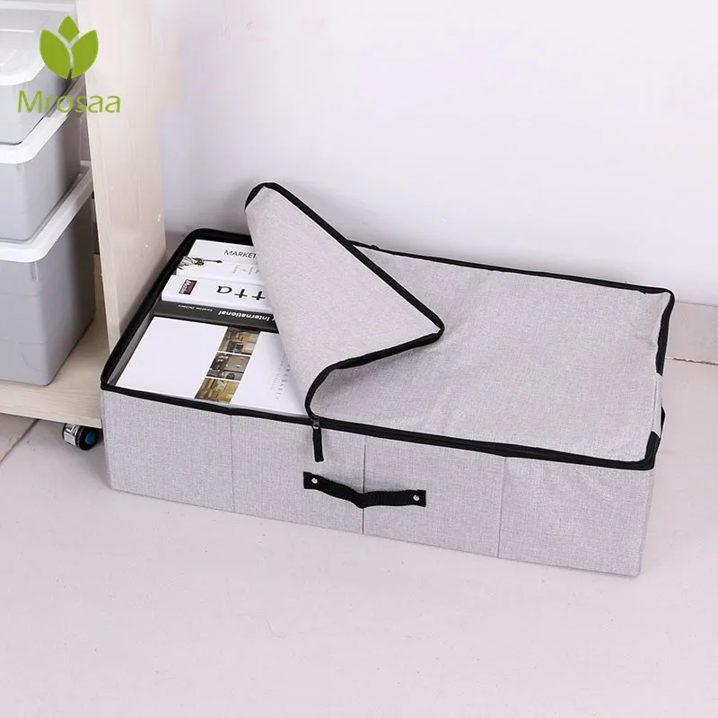 

Mrosaa 120L Washable Multifunctiona Transparent Shoe Box Underwear Cotton Linen Storage Box
