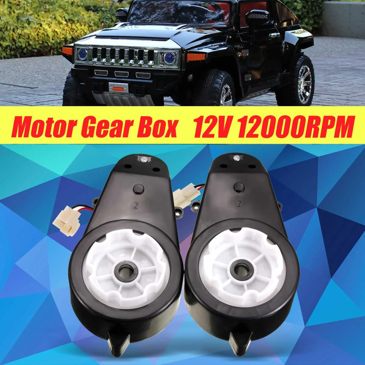 

2pcs 12V 20~45W 12000 RPM Motor Gear Box For Kids Ride On Car for BMW for Audi TT Hummer for Land Rover for Jeep