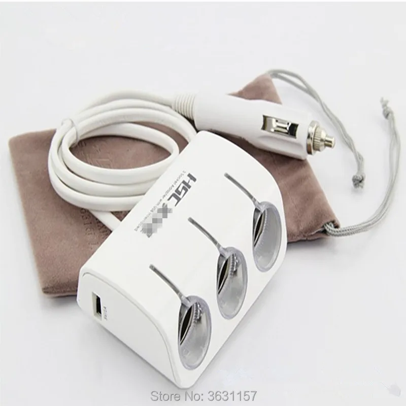 Car Styling A double USB three cigarette lighter car charger for Mitsubishi outlander 2016 lancer 10 9 pajero accessories | Автомобили и