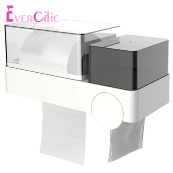 

Kitchen Tissue Box Free Punching Multi-function Roll Paper Tube Paper Creative Home Waterproof Paper Kitchen Paper Rack