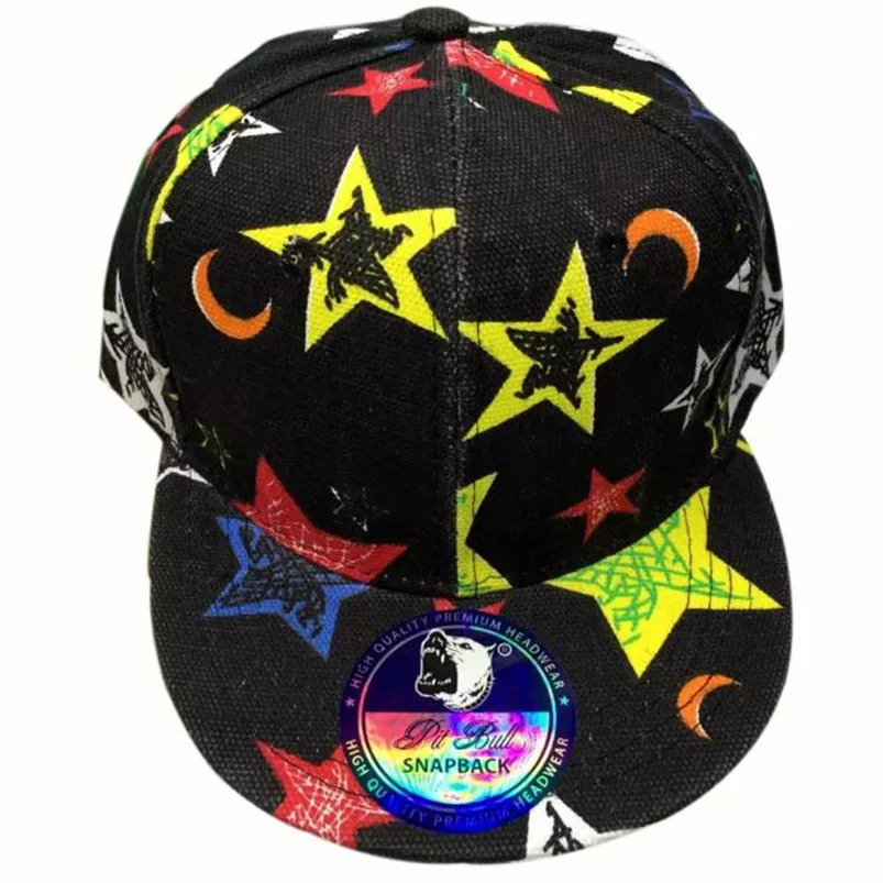 Baseball Cap Kids Baby Children 2018 New Summer Black Hat Star Pattern Hip-Hop Adjustable Casual Hat Fall Girl #M26