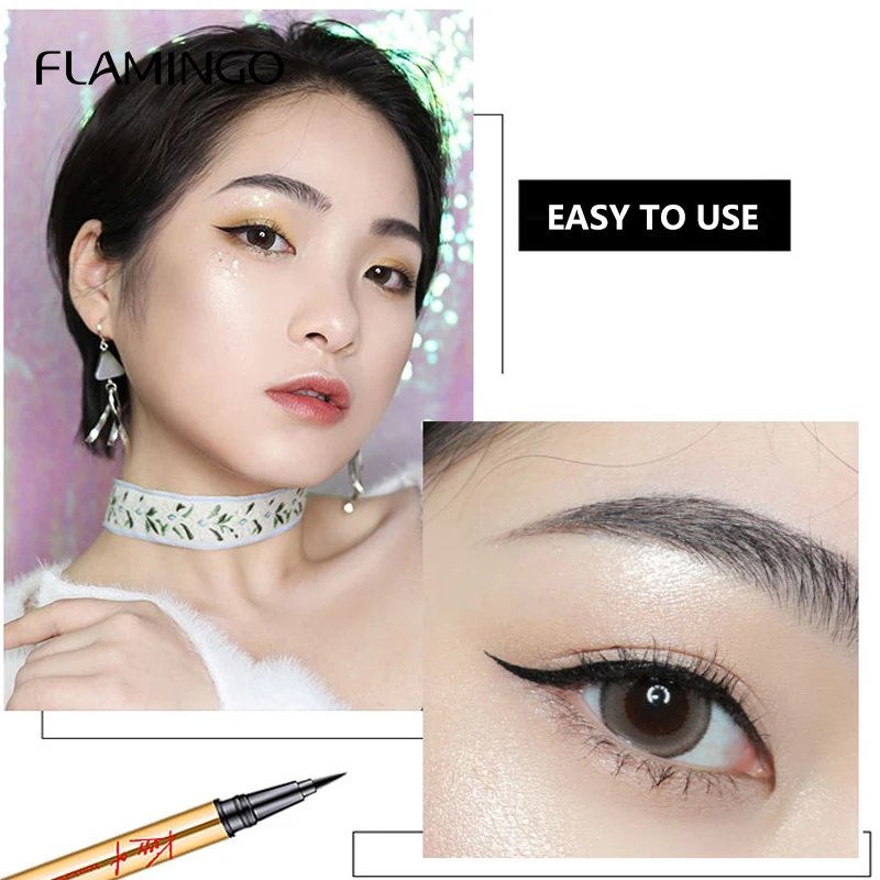 Flamingo Eyeliner Liquid Black Eyeliner 1ml Ultimate Long-lasting Waterproof Easy To Wear Professional Smudge-Proof Makeup12130