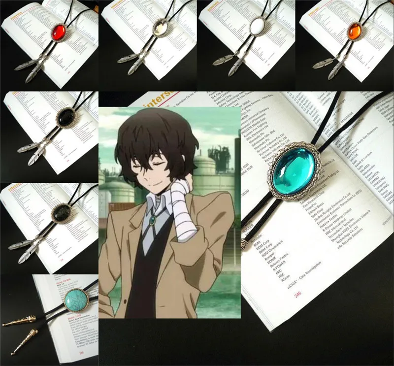 

Anime Bolo Tie.Bungo Stray Dogs.Osamu Dazai Cosplay Necklace Bolo Tie Halloween Cosplay Necklace Pendant Christmas Gift