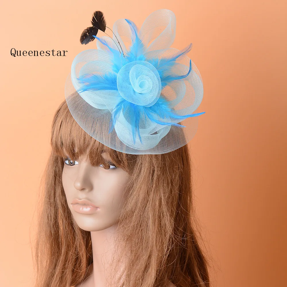 Donna Festa Matrimonio Clip Capelli Donna Fiore E Piuma Maglia Cappello Fascinator CON NUOVO