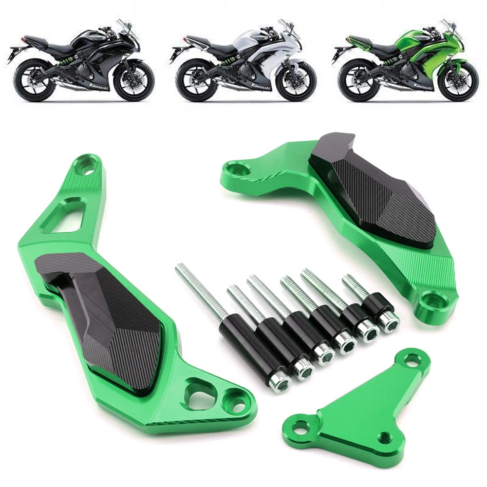 

Motorcycle CNC Aluminum Engine Guard Set Protective Cover Crash Slider Falling Protection For KAWASAKI NINJA 400 250 2017 2018