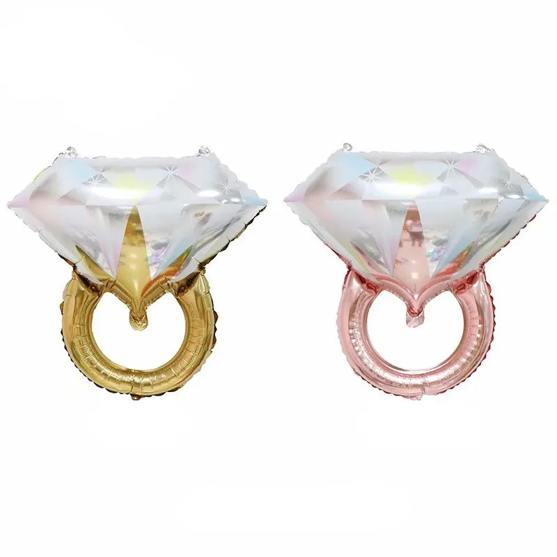 

Nicro 61*68cm Valentine's Day New Diamond Ring Wedding Foil Balloon Rose Gold for Wedding Party Anniversary Decoration #Bal46