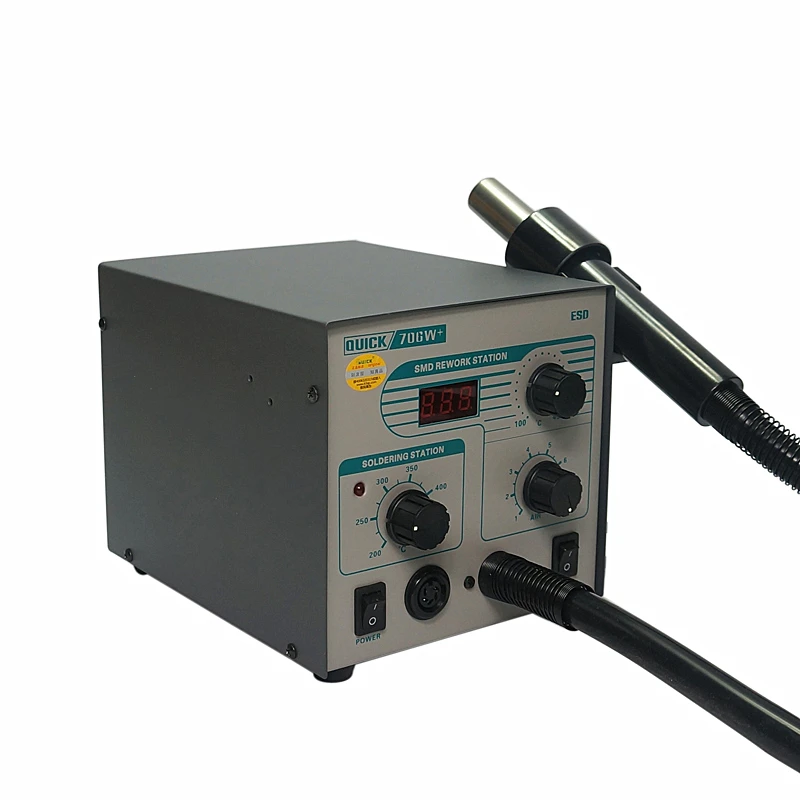 QUICK706W + цифровой комбинированный дуплекс антистатический паяльник горячий воздушный пистолет паяльная станция