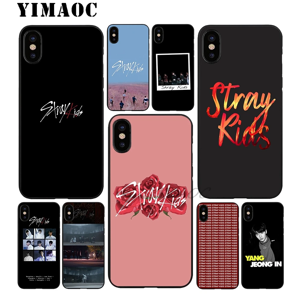 YIMAOC Stray Kids K Pop Мягкий ТПУ Черный силиконовый чехол для iPhone X или 10 8 7 6 6S Plus 5 5S SE Xr Xs Max