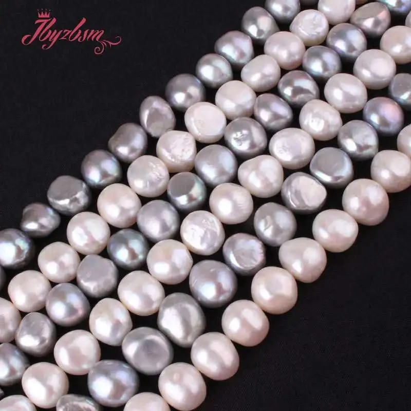 9-11mm Freeform Baroque Freshwater Pearl Jewelry Making Spacer Beads Strand 15/"