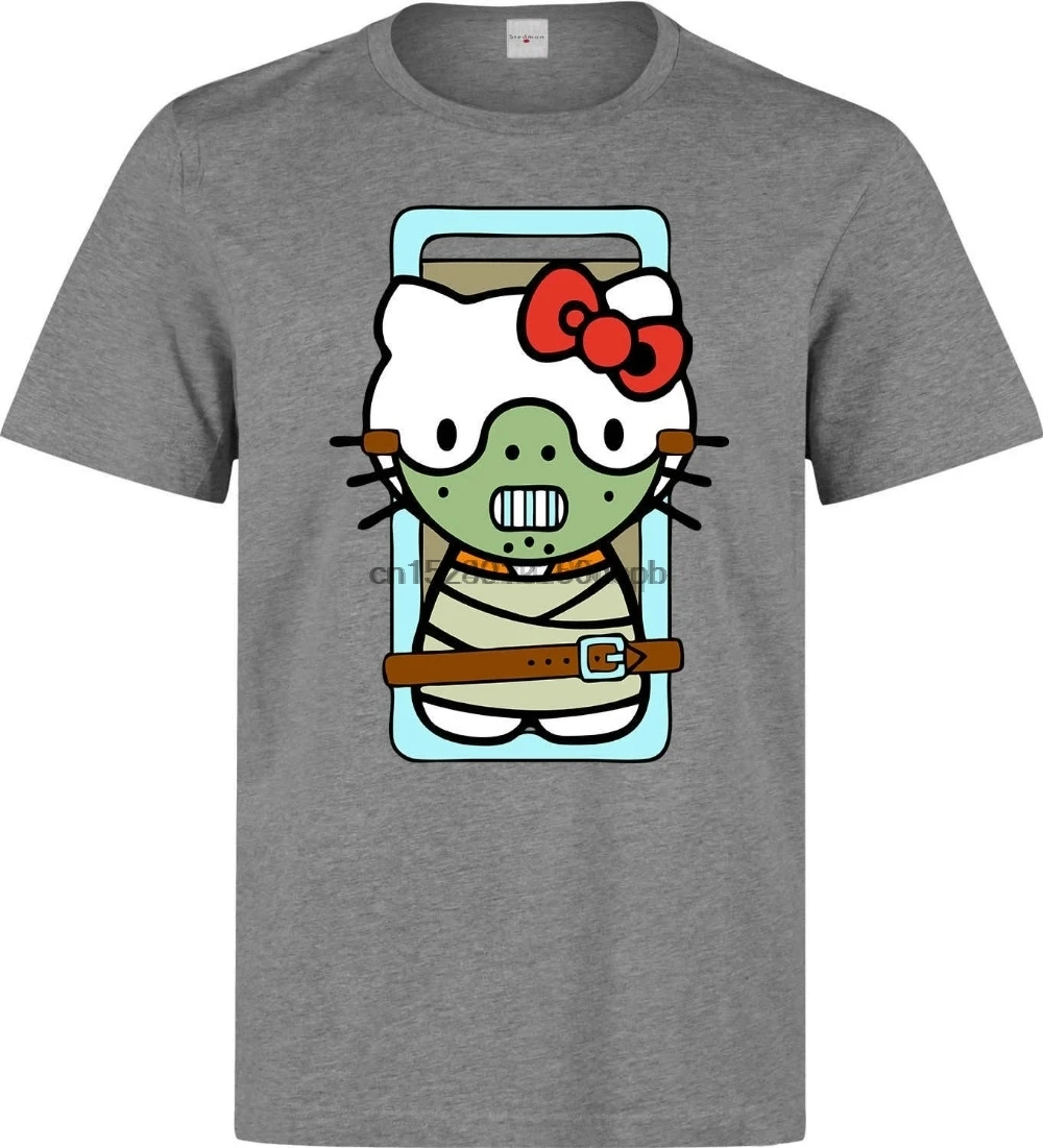 

T Shirt Novelty Hello Hannibal Lecter Kitty Funny Art Men (Woman Available) Grey T Shirt T Shirt Novelty Tees