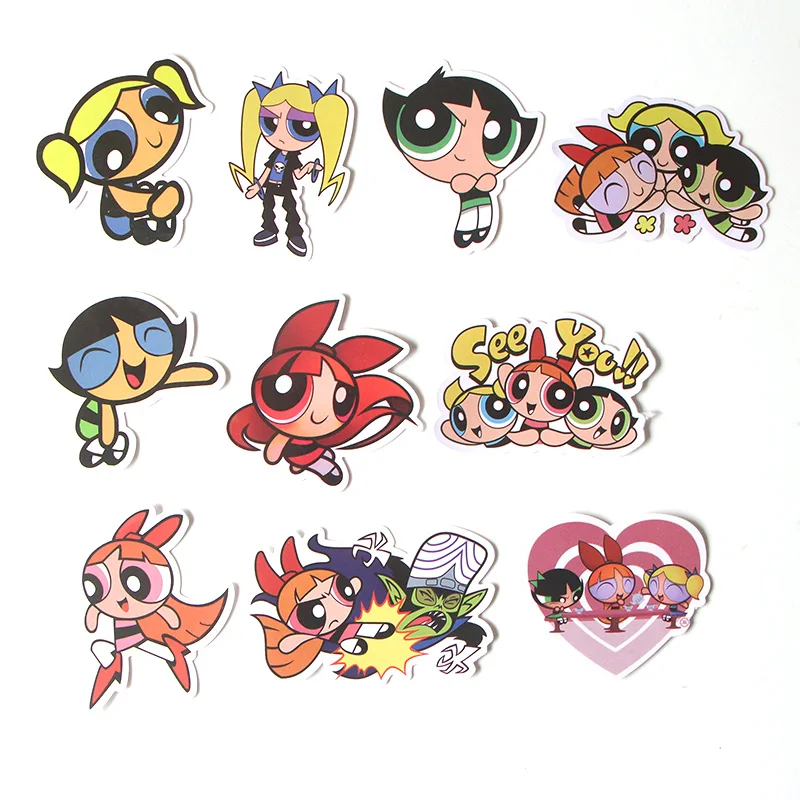 36 шт. Powerpuff для девочек мультфильм дети Винтажные Украшения ноутбука Стайлинг наклейки DIY Скрапбукинг Стикеры для альбомов pasters E0027