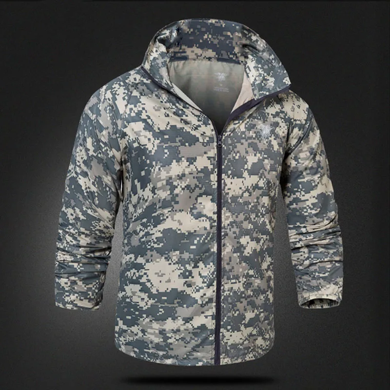 

Wholesale Outdoor Tactical skin Zipper cardigan camouflage clothing Prevent bask skin dress tactical windbreaker seal skin coat