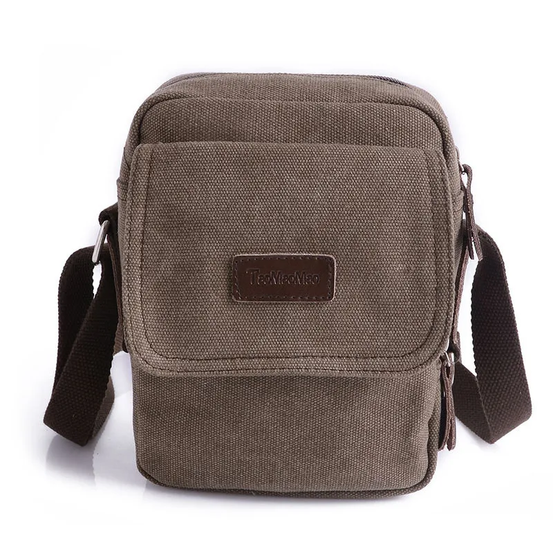Buy NEW Vintage Coffee Color Men's Canvas Bags Zipper