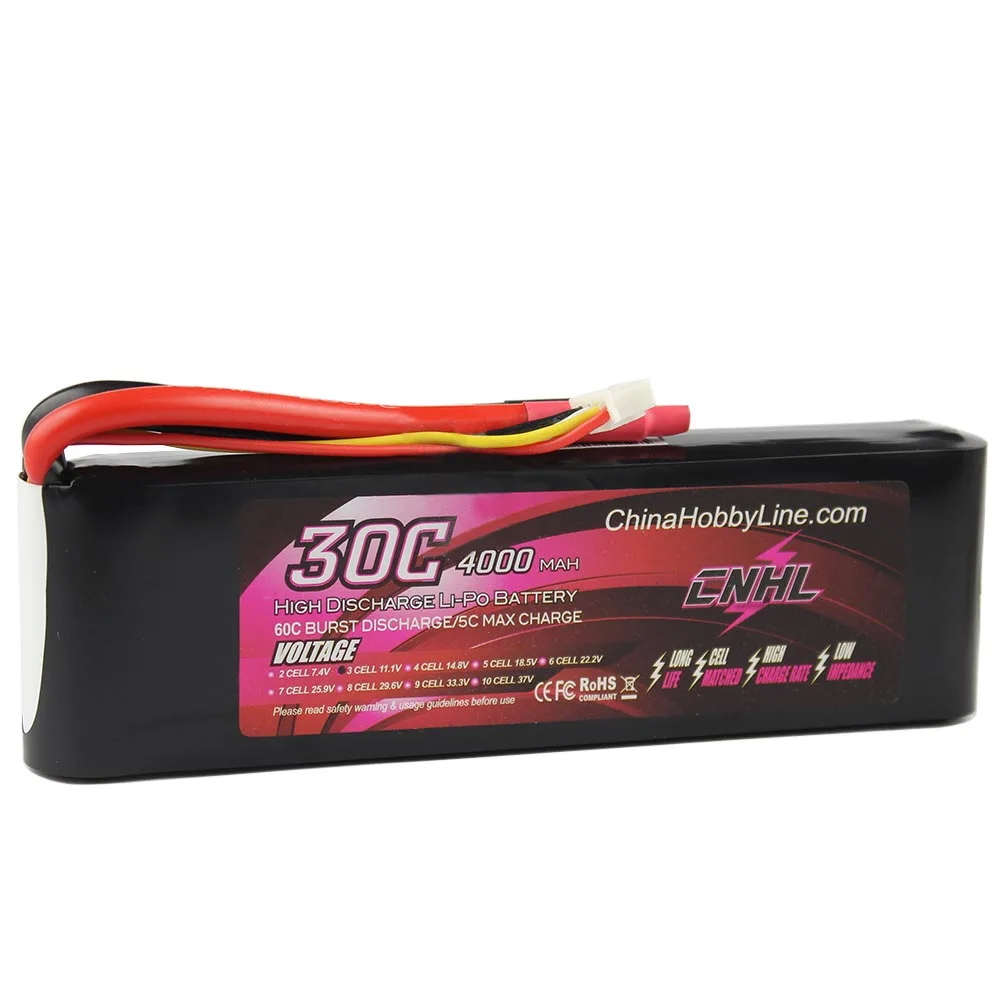 CNHL LI PO 4000mAh 11 1V 30C Max 60C 3S Lipo Battery Pack for RC Hobby