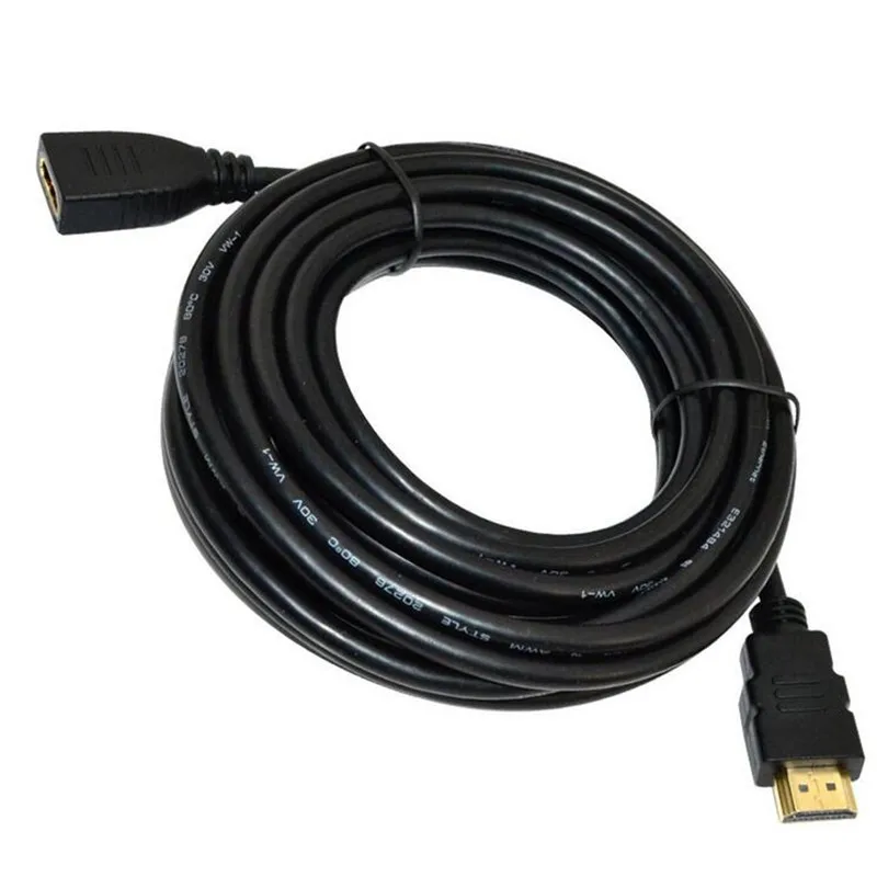 16 футов 5 М Премиум HDMI 1,4 в мужчин и женщин удлинитель приводит золото Plated1080P