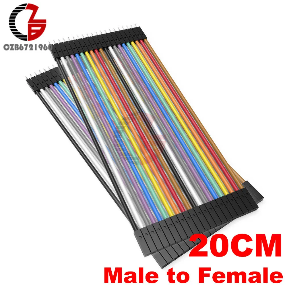 40 Pin Dupont кабель 10 см 20 см 30 см мужчин и женщин Dupont линия макет Jmper разъем провода для Arduino DIY - Цвет: 20CM Male-Female