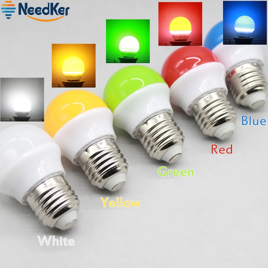 Светодиодный светильник NeedKer E27 3 Вт SMD2835 цветной светодиодный