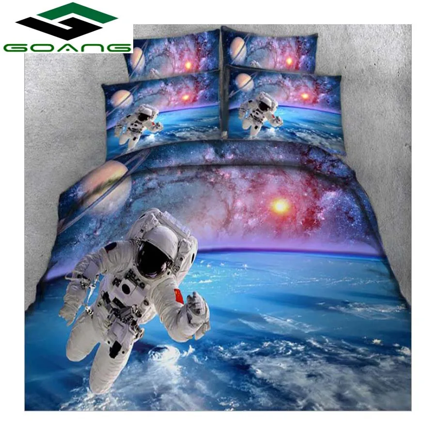 

GOANG kids bedding set duvet cover bed sheet pillow case 3d digital printing Universe & Space home textiles luxury bedding