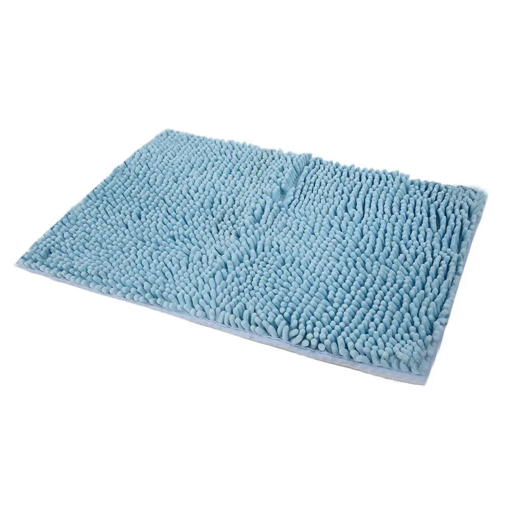 Household Bath Mat 40x60CM Large Size Solid Color Microfiber Chenille Bathroom Floor Mat Doormat