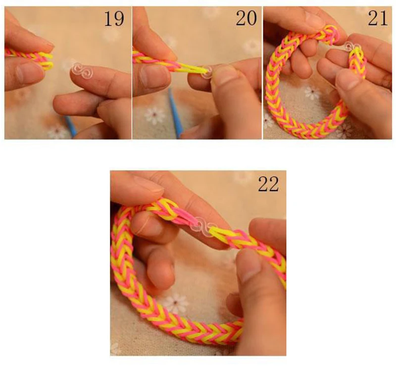 200pcs Bandes élastiques pour cheveux bandes & KID Bracelet Loom Craft 