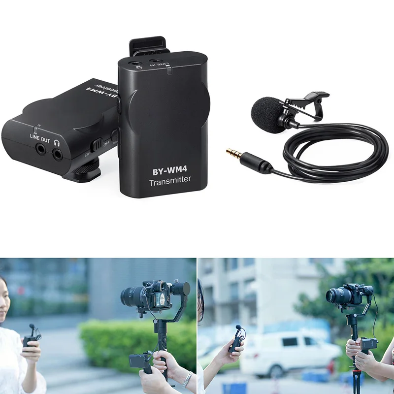 

HOT Wireless Transmitter Receiver System Lavalier Microphone for DSLR Camera Camcorder Audio Recorder Drop shipping