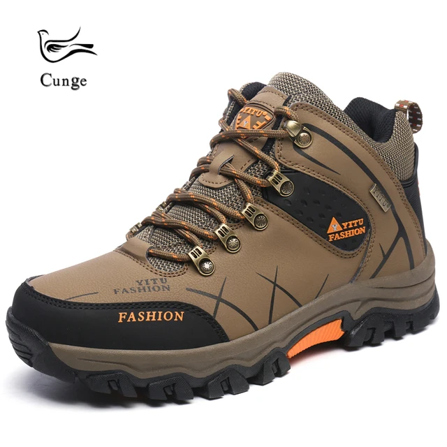 Sneakers Men Outdoor Tourism Hiking Fishing Shoes Breathable Trekking Antiskid Trend Comfortable Boots Leather Men's Shoes