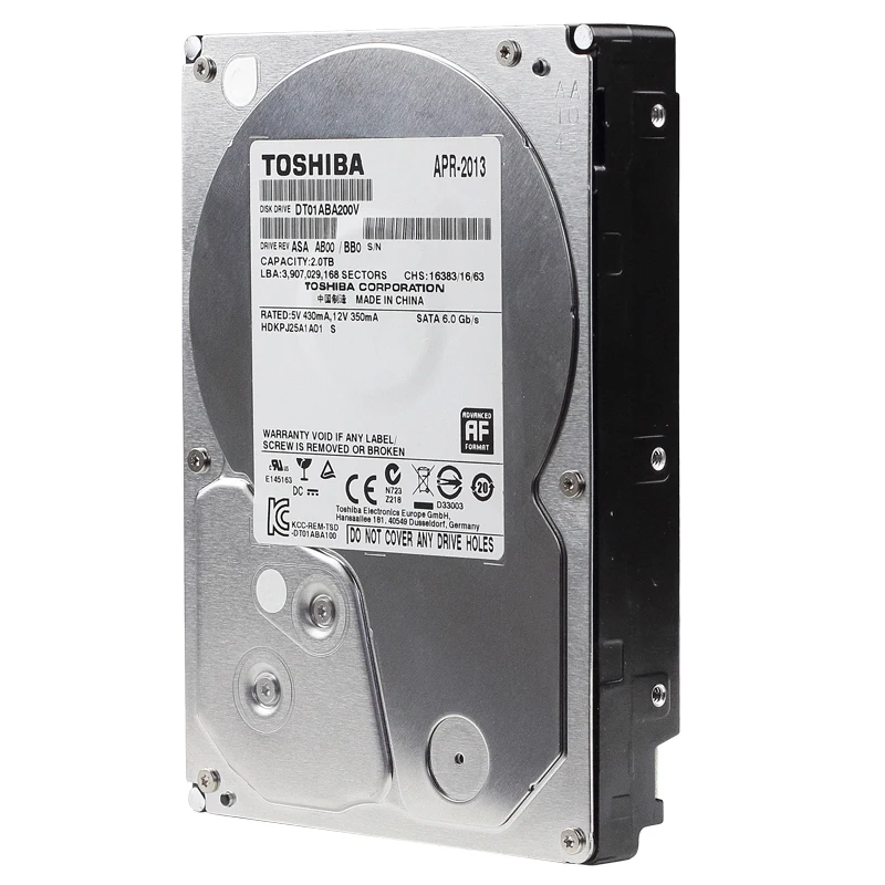 TOSHIBA DVR NVR CCTV 2 ТБ жесткий диск 2000 Гб HDD HD внутренний SATA 3 5700 об/мин 32 м 5 &quotжесткий