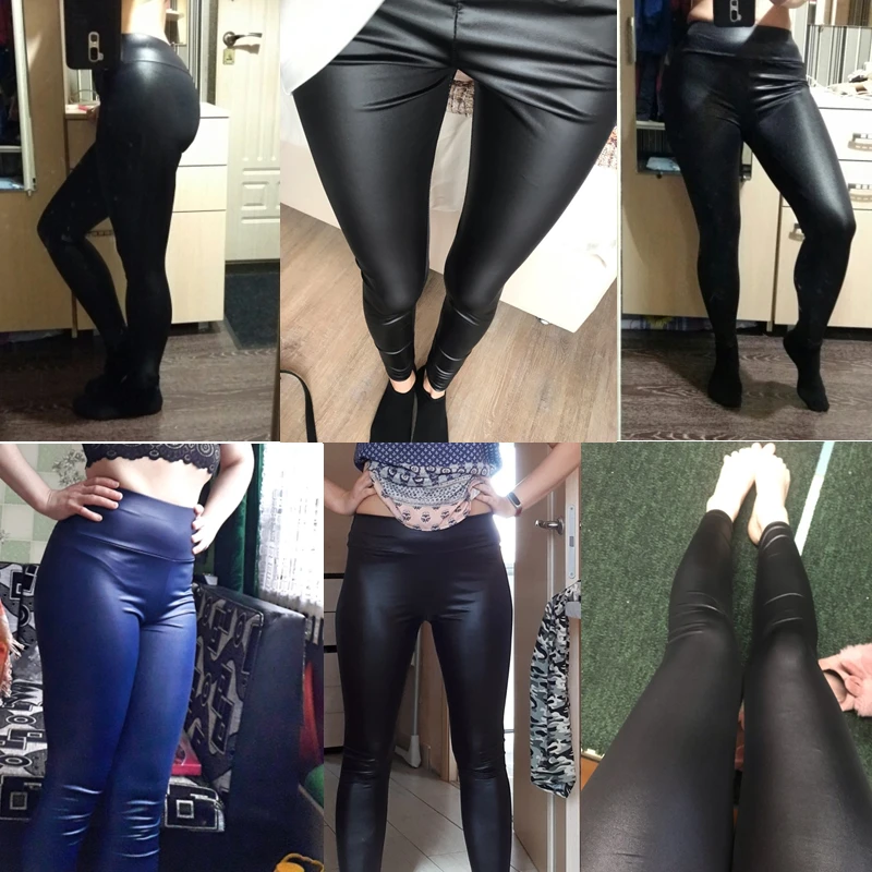 spanx pants YSDNCHI Sexy Legging Punk Black Skinny Pants Fashion High Waist Stretch Push Up Leggins brown leggings