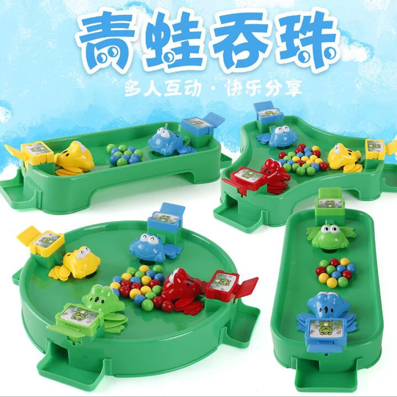 

Children Puzzle Toy Shaking Sound The Same Little Frog Eating Bean Grab Beads Casual Brain Action Table Parent-child Game Toy