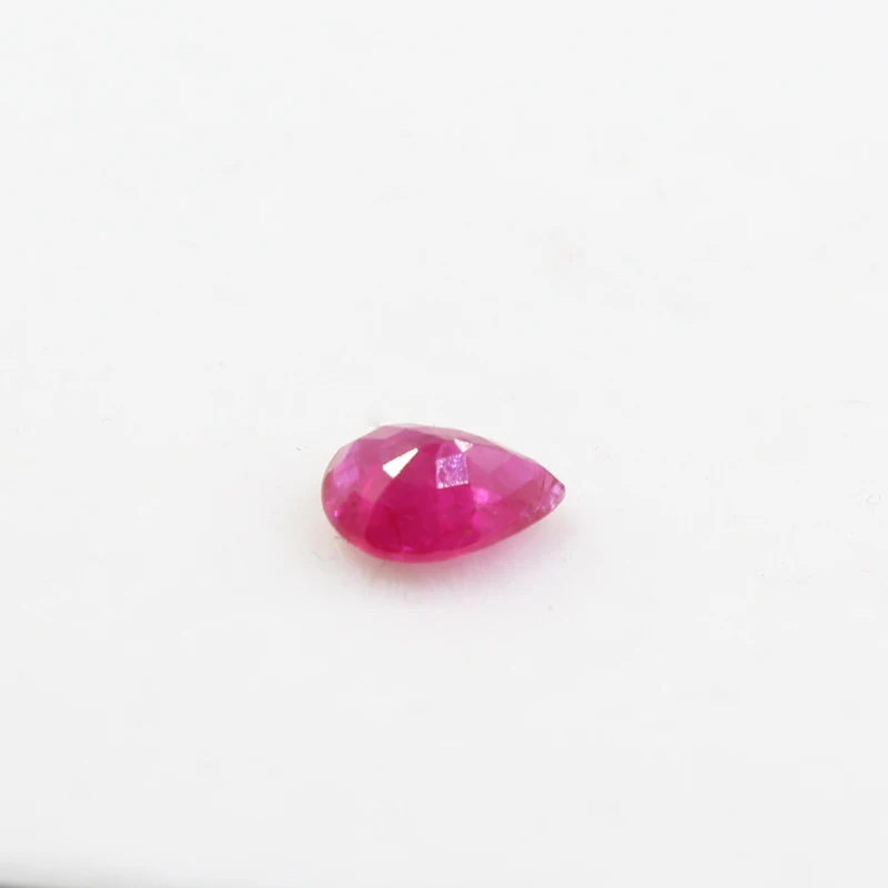 5 mm * 7 mm real natural heated ruby loose gemstone for jewelry DIY 0.6ct Pear cut ruby gemstone
