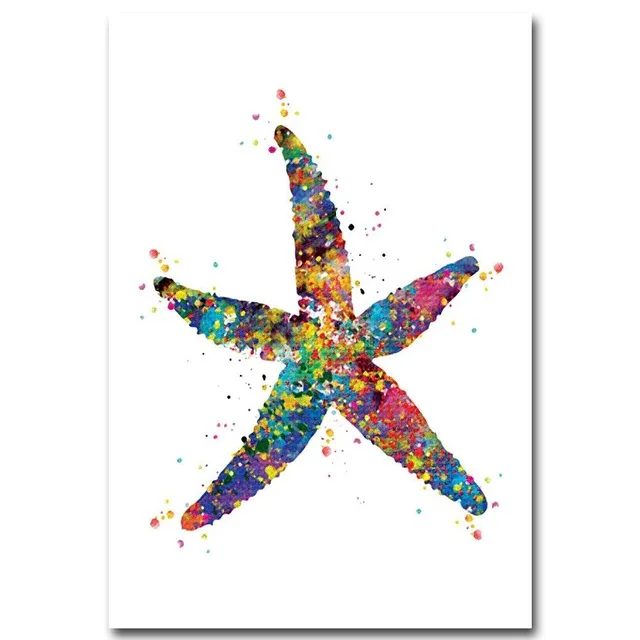 Watercolor-Starfish-Dragonfly-Bird-Wall-Art-Canvas-Posters-and-Prints-Canvas-Painting-Wall-Picture-Home-Kids.jpg_640x640