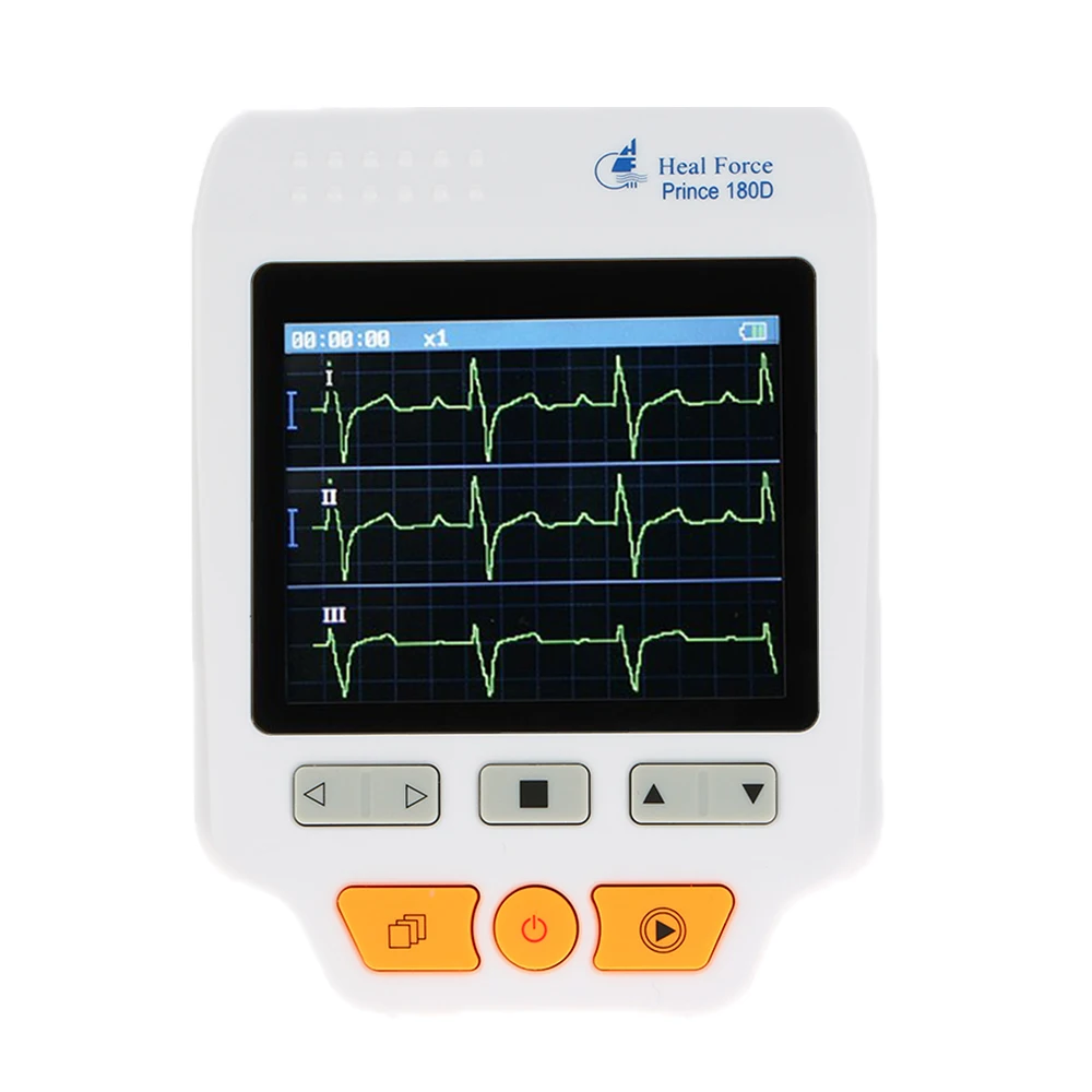

Heal Force Prince 180D Professional ECG Monitor Handheld LCD Heart Monitor Electrocardiogram ECG Monitoring Machine Health Care
