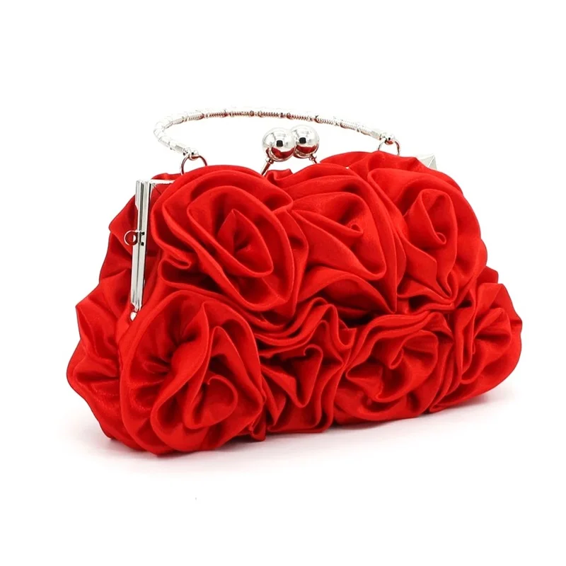 2017 Evening Bag Roses Flower Bride Purse Party Handbag Women 2017 Evening Bag Roses Flower Bride Purse Party Handbag Women Prom Wedding Day Clutch Bags Lady Phone Holder Wallet Tote Z987 In From