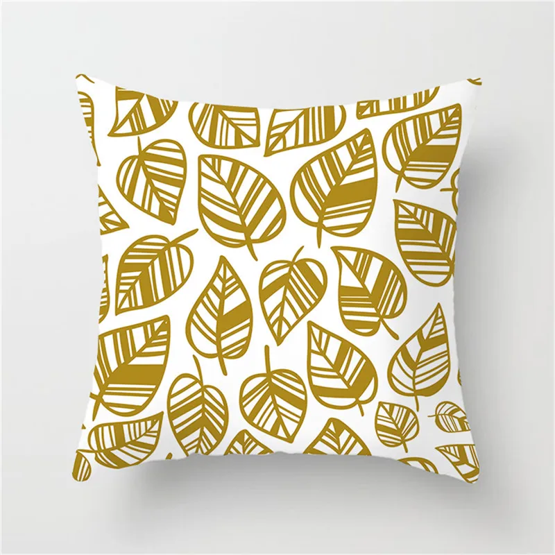 

Fuwatacchi Bronzing Cushion Cover Flower Leaves Printed Pillow Cover for Decor Home Sofa Chair Decorative Soft Pillow Case