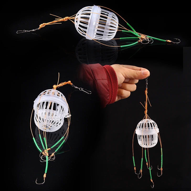 HAODIAOZHE Explosion Fishing Hooks Spherical Sea Box Monsters with Six Strong Carbon Steel Fishing Feeder Jig Accessories YU456 HAODIAOZHE Explosion Fishing Hooks Spherical Sea Box Monsters with Six Strong Carbon Steel Fishing Feeder Jig Accessories YU456