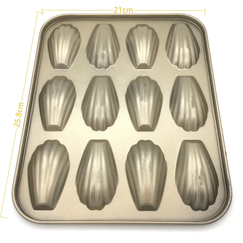 Buy Golden Anti stick Shell Shape 12 With Madeleine