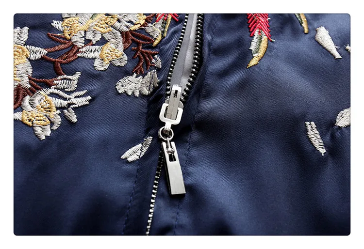 Короткая куртка пальто Весенняя женская Корейская куртка с вышивкой Феникс бойфренд тонкая бейсбольная форма пальто Двусторонняя одежда Yokosuka