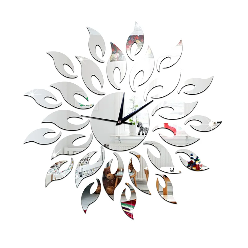 DIY Sunset Wall Clock Acrylic Clocks Mirror Wall Stickers Creative