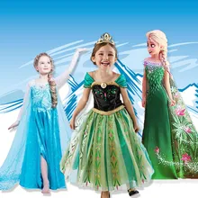 Для девочек Карнавальный Костюм «Золушка» Детское снег белый костюм Cosplay платье принцессы для маленьких девочек Детский костюм Рапунцель и Авроры Belle платья
