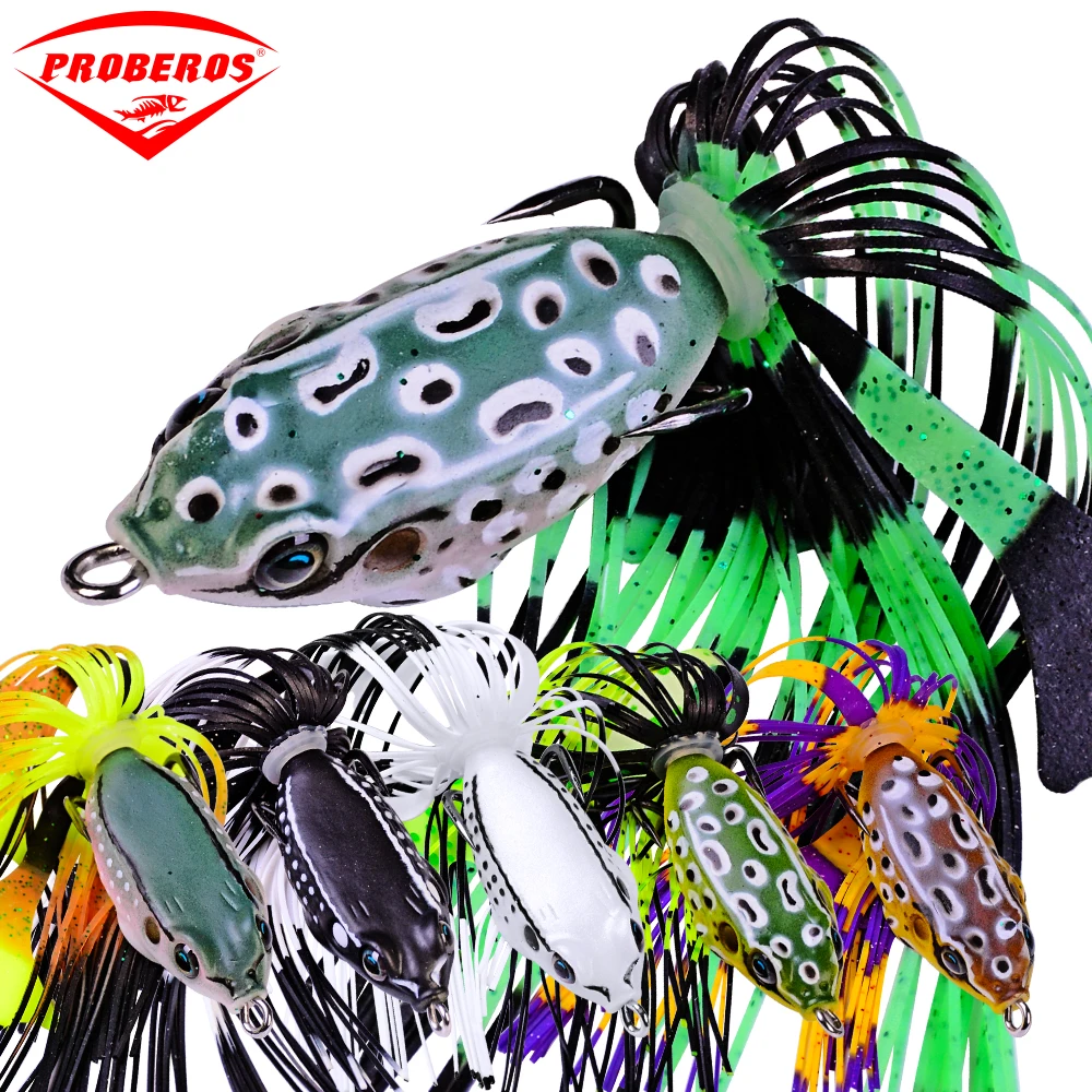 6pc PRO BEROS Brand Frog Lure High Quality Fishing Bait 6 colors