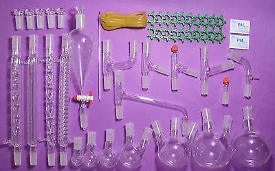 Top Maju Organik Kimia Lab Glassware Kit 24 40 Laboratorium Gelas Kit 24 40 Glassware Kit Lab Glassware Kitchemistry Lab Glassware Aliexpress