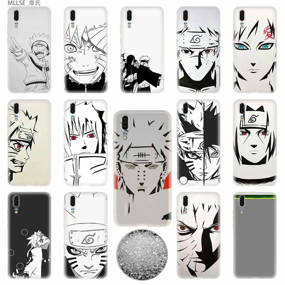 

Japan Anime Sketch Naruto TPU Cover Phone Cases Soft For Huawei P 20 pro P10 Plus P9 P8 lite 2017 P30 pro samrt 2019 Nova 3e