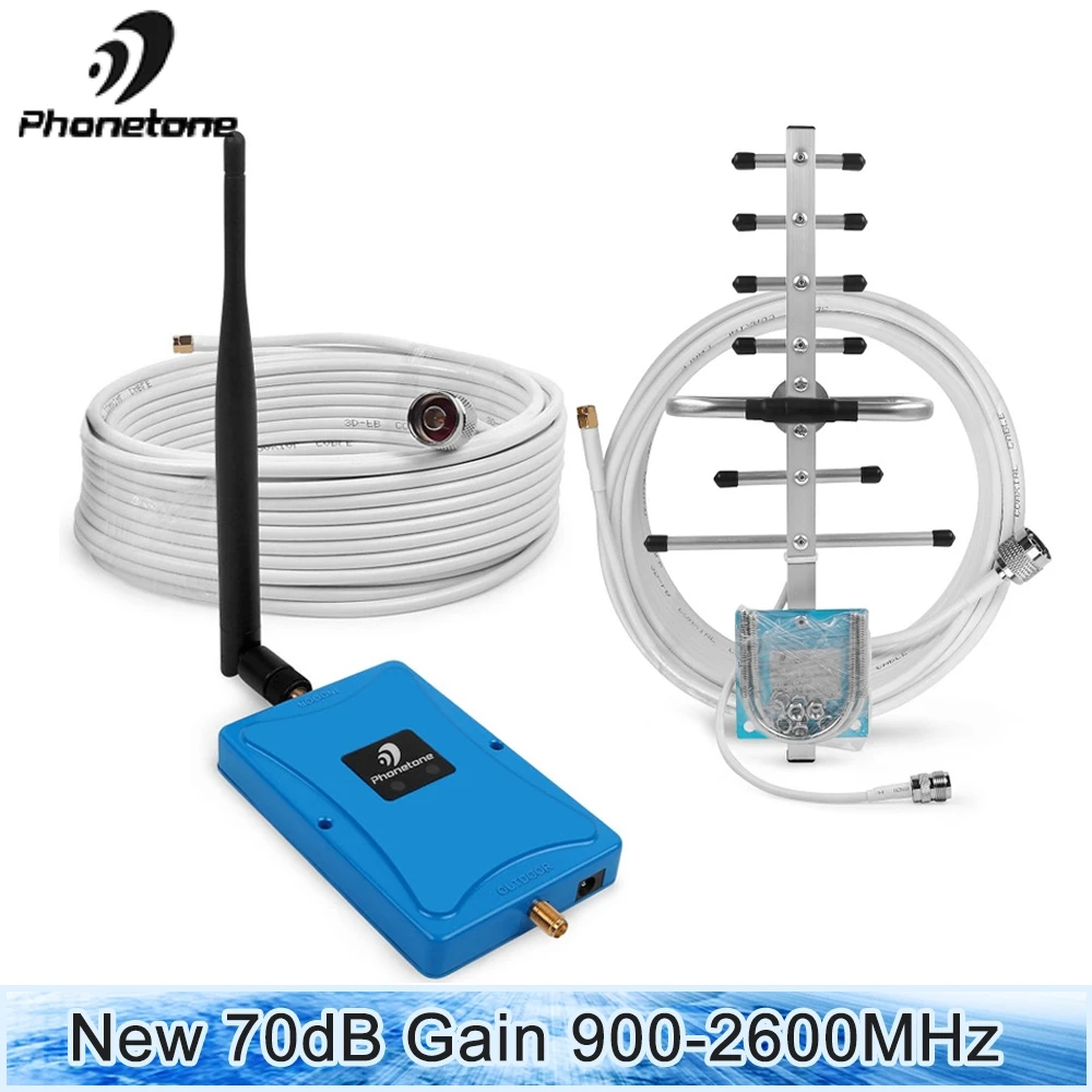 

2G 4G GSM 900 FDD LTE 2600 Cell Phone Signal Booster 4G LTE 2600 Repeater 70dB Dual Band 8/7 900 2600MHz Cell Phone 2600 Booster