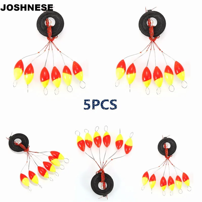 Joshnese 5 قطع 6 في 1 اسطوانة سدادة الصيد معالجة المياه يطفو bobbers الغطاس