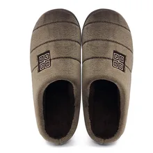 

GieniG Home Slippers Men Plus Size 2018 New Fashion Plush Indoor Soft Winter Warm Cotton Shoes