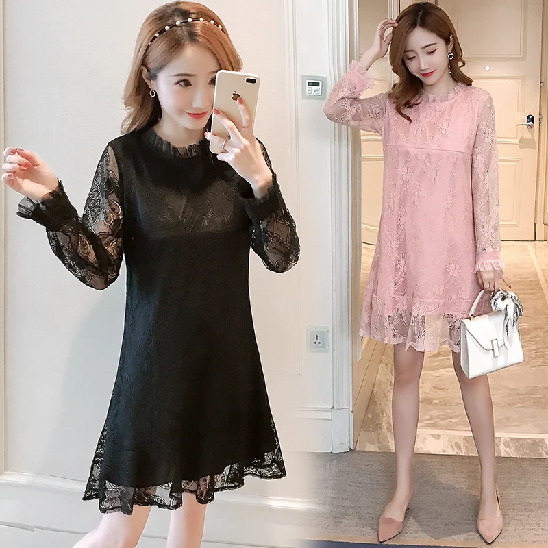 

New 2018 Lace Maternity Nursing Dress Pregnancy Dress Breastfeeding Clothes for Pregnant Women Breast feeding Nursing Dresses
