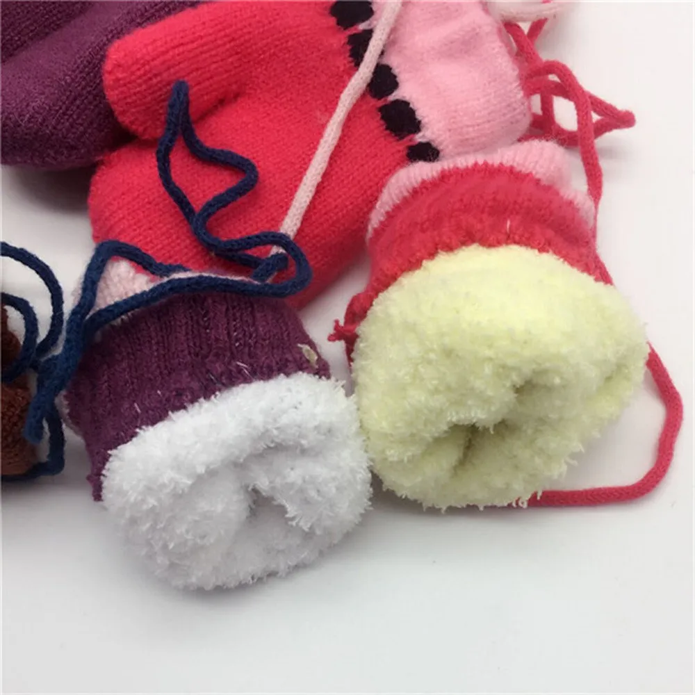 TELOTUNY плюшевые и бархатные теплые перчатки для осени и зимы зимние перчатки варежки для детей детские перчатки мультфильм ZS24