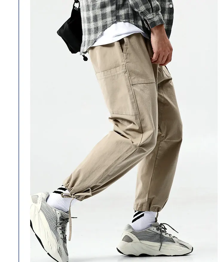 Мужские камуфляжные штаны-карго хип хоп ленты мужские s Уличная Повседневная Карманы джоггеры брюки мужские модные тренировочные брюки
